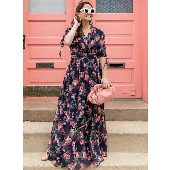 GAL MEETS GLAM NWT Collection Floral Maxi Dress – Size 10 - Picture 6 of 15